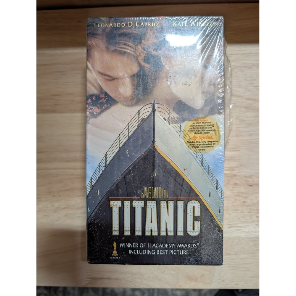 Paramount Titanic VHS Movie N/A Blue New Sealed 2-Tape Set THX Mastered